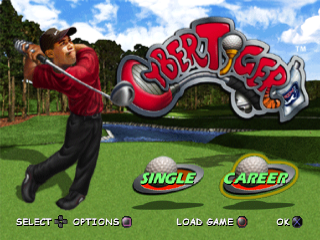 CyberTiger title screen for Playstation